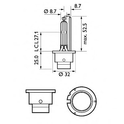 PHILIPS 85122XVC1 Bulb, headlight